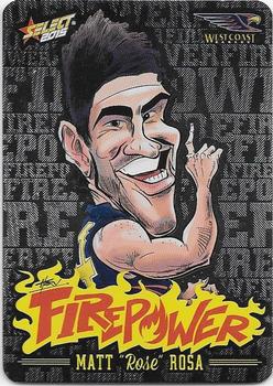 2015 Select AFL Champions - Firepower Caricatures #FC54 Matt Rosa Front